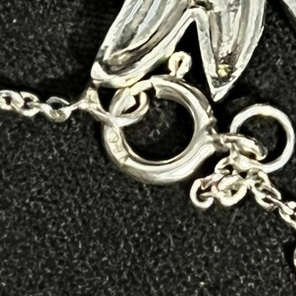 FAS Sterling Silver Copper Tone And Diamond Palm Tree Necklace (3729) - Picture 7 of 8